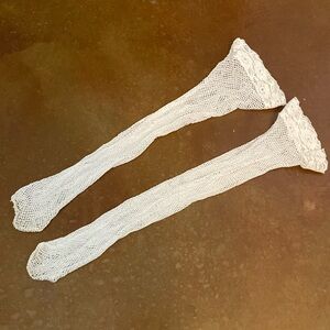 Perfect Halloween accessory-white fishnet stockings